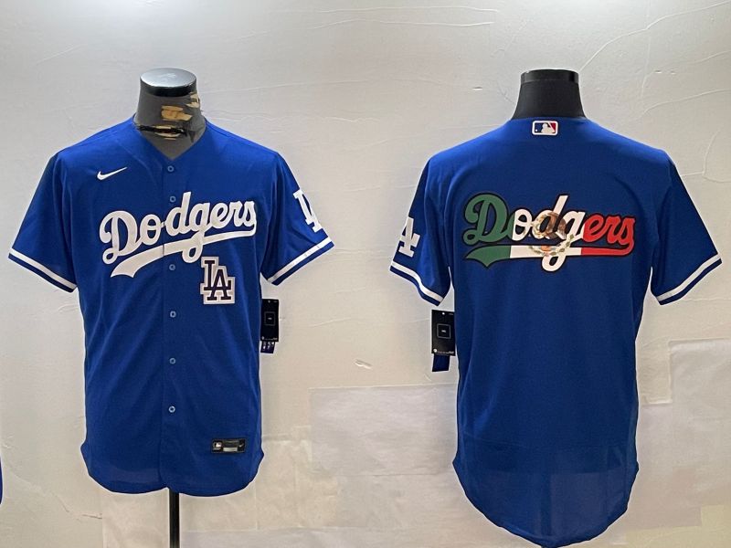 Men Los Angeles Dodgers Blank Blue Elite 2024 Nike MLB Jersey style 12164